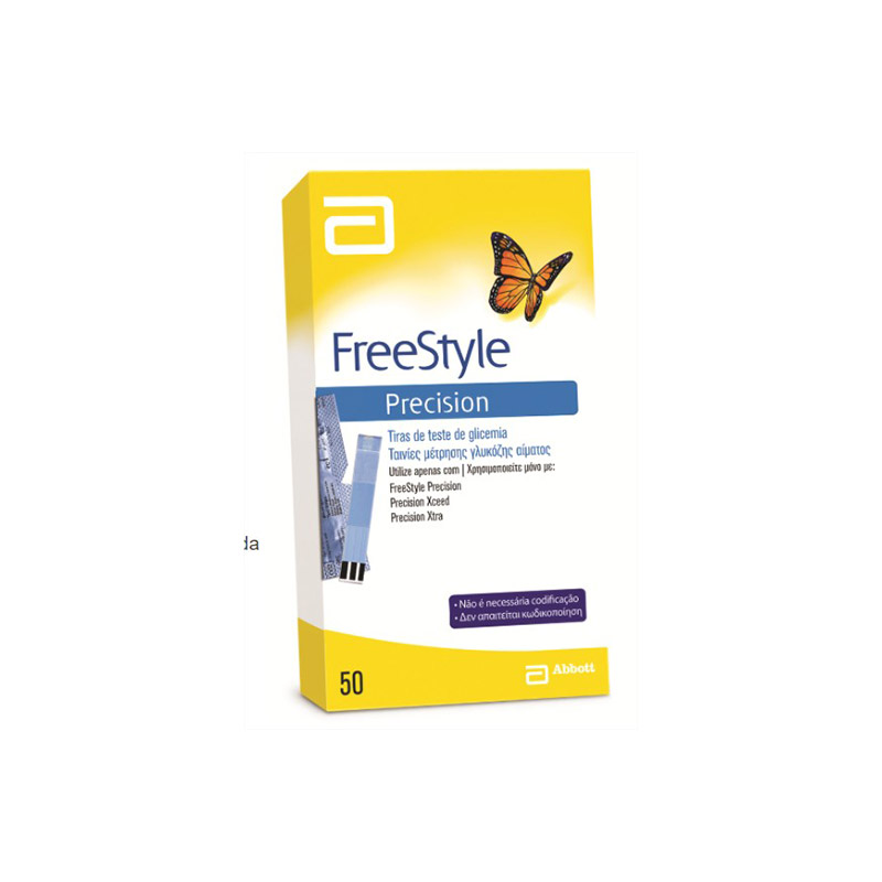 Tiras de Teste de Glicose no sangue FreeStyle Precision