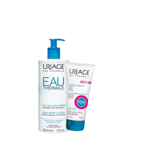 6222182-Uriage Eau Thermale Leite Hidratante Corporal 500ml + Crème Lavante 200ml-Higiluxonline.pt