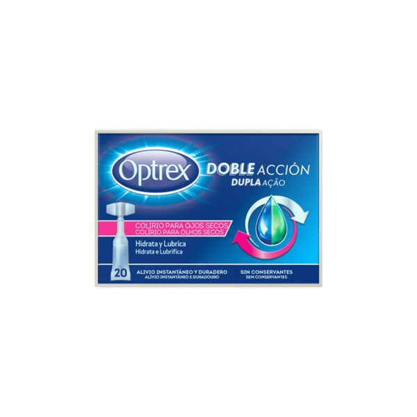 Optrex Colírio Dupla Ação Olhos Secos 20 Monodoses