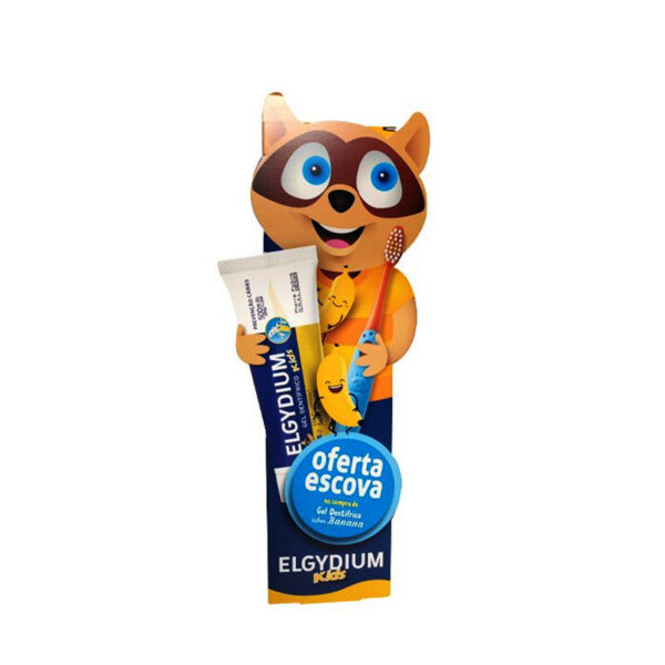 Elgydium Kids Back to School Gel dentífrico banana 2A-6A 50 ml com Oferta de Escova de dentes