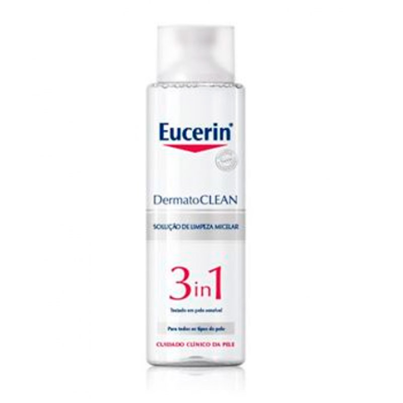 6916213-Eucerin DermatoCLEAN Solução Limpeza Micelar 3 em 1  200ml-Higiluxonline.pt