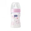 6975466-Chicco Benessere Biberão Silicone Rosa 0M+ 150ml-Higiluxonline.pt