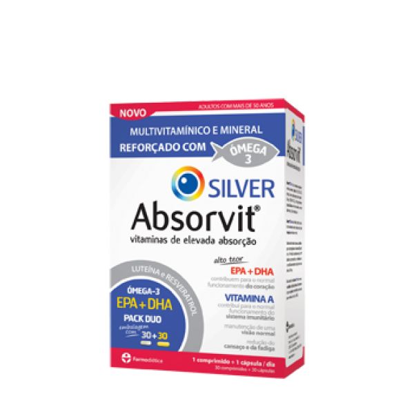 7389114-Absorvit Silver 30 comprimidos + 30 cápsulas-Higiluxonline.pt