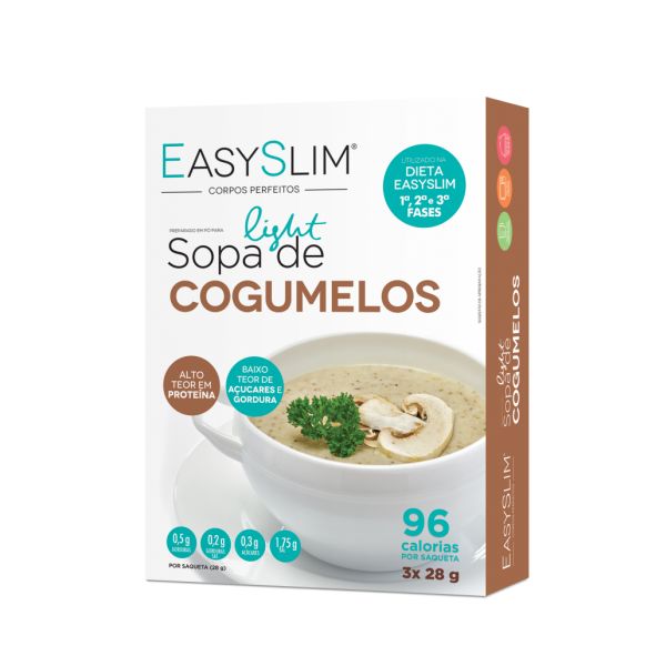 7390591-Easyslim Sopa Light Cogumelos 3 saquetas x 28g-Higiluxonline.pt
