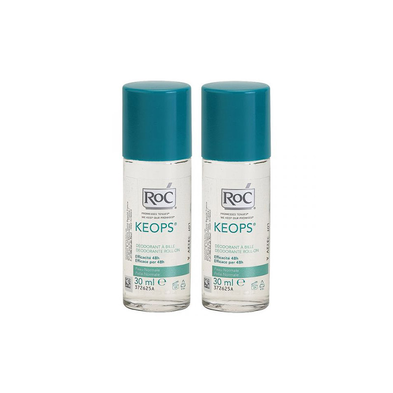 Roc Keops Desodorizante Roll-On Transpiração Intensa 2x30ml-higiluxonline
