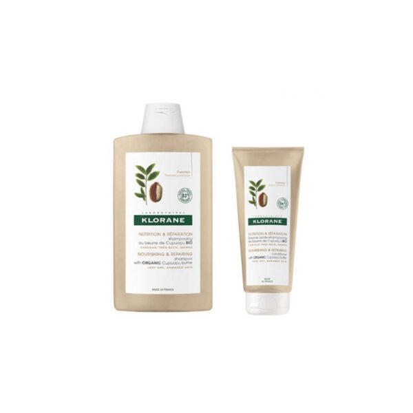 Klorane Manteiga de Cupuaçu Champô de nutrição e reparação Bio 400 ml + Condicionador Bio 200 ml
