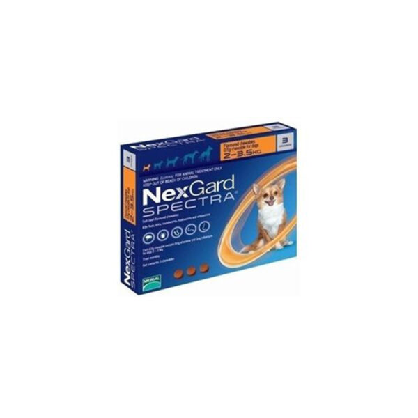 Nexgard Spectra Antiparasitário Cão 2-3.5Kg 3 Comprimidos
