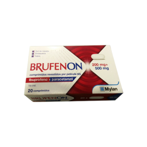 Brufenon MG, 200 mg + 500 mg Blister 20 Unidade(s) Comprimidos revestidos - Image 1