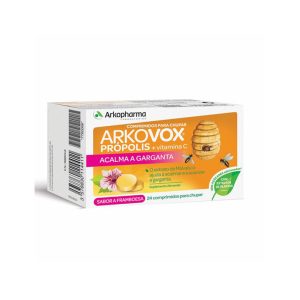 Arkovox Própolis e Vit C 24 Comprimidos – Sab. Framboesa - Image 1