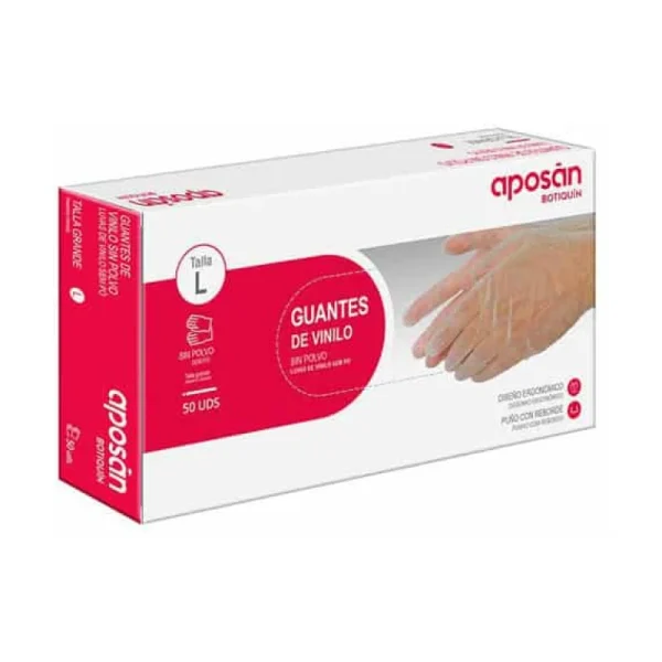 1057927 Aposan Luvas Vinilo L 50U