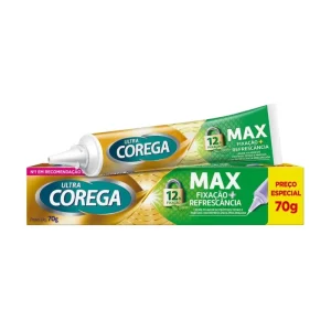 Corega Max Fixação e Conforto Creme Fixador Próteses Dentárias 70g