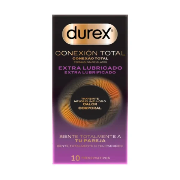 Durex Conexão Total Extra Lubrificado Preservativos 10 Unidades