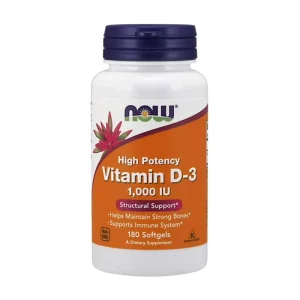 Now Vitamina D3 1000 IU Cápsulas 180 Unidades