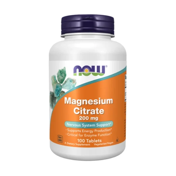 NOW - MAGNESIUM CITRATE 200 MG - 100 CP