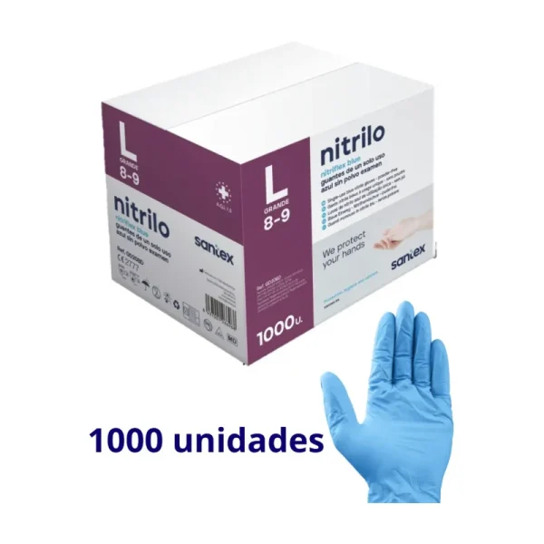 1052126 Luvas sem Pó de Nitrilo Tamanho L