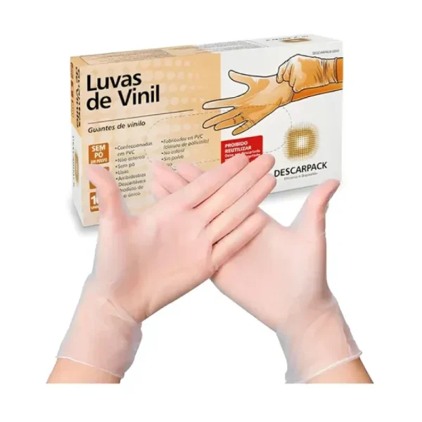 1052159 Luvas de Vinil sem Pó Tamanho M