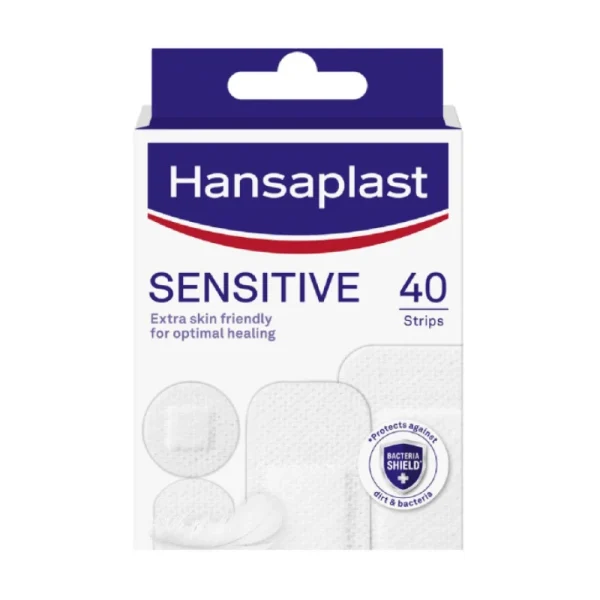 6384420 Hansaplast Sensitive Pensos Rápidos 4 Tamanhos 40 Unidades