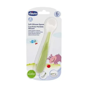 Chicco Colher Silicone +6M Verde