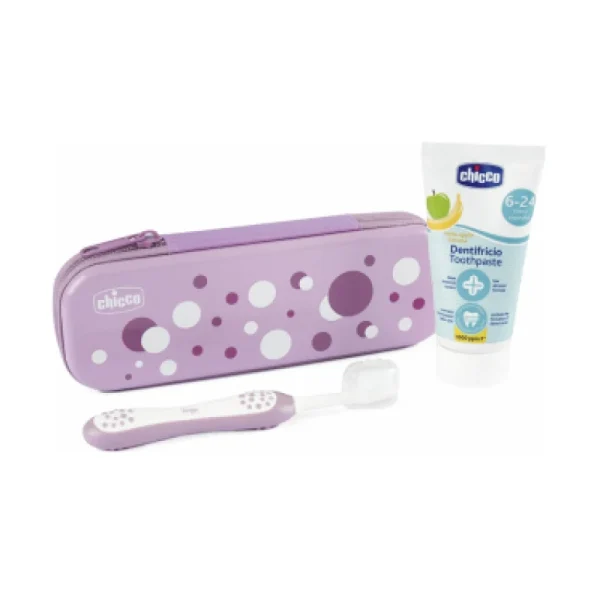 7306399 Chicco Conjunto de Higiene Oral Lilás 6 Meses+