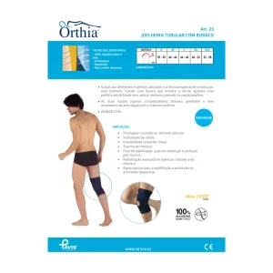 Pavis Joelheira Tubular Elástica com Orifício Tamanho M 23