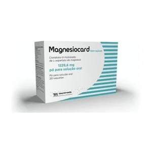 Magnesiocard Sem Açúcar 1229,6mg Pó para Solução Oral 20 Saquetas